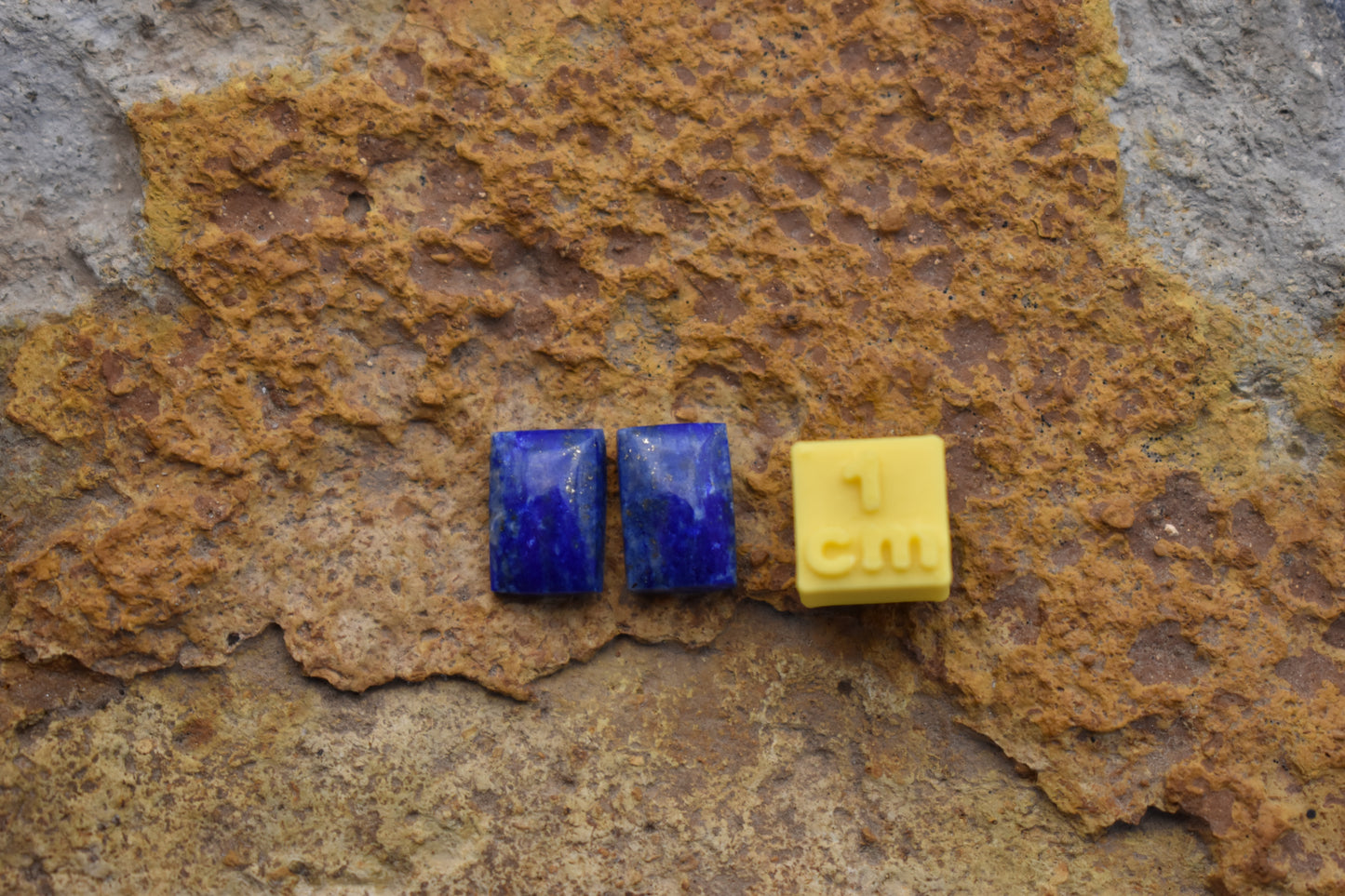 Pair of Lapis Lazuli From Afganistan Rectangular - (11.5x7.8x3.6)