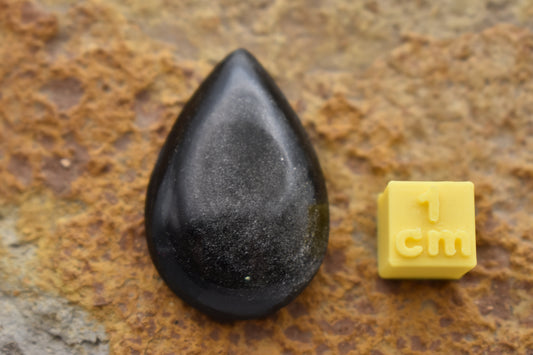 Silver Obsidian Pear - 33x22x7