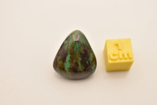 Chrysocolla in Natural Triangular Matrix - 19x17x5