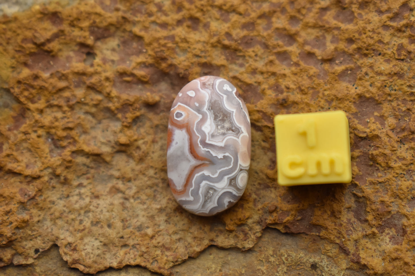 Laguna Lace Agate – Oval With natural druzy  21.3x12.9x5.9