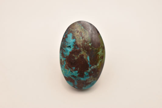 Natural Chrysocolla in Matrix Oval - 26x17x7