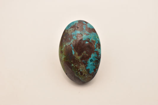 Natural Chrysocolla in Matrix Oval - 26x17x7